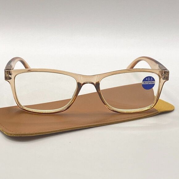 0946 Theresa 3.5 Taupe Reading Glasses Soft Butterfly Style Readers NWT - Picture 1 of 9